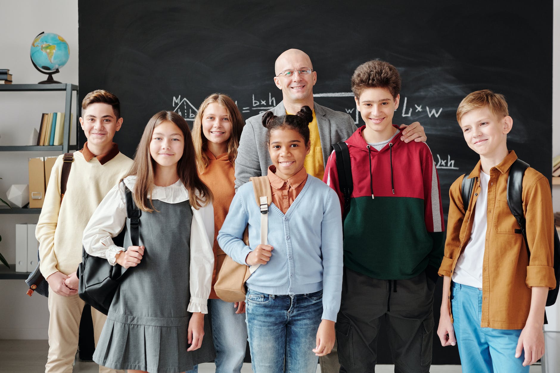 group of students with their teacher