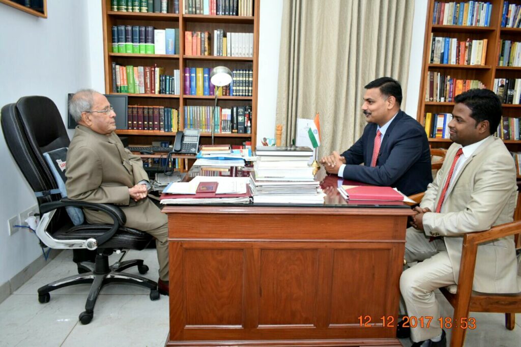 Dr Subodh Kumar During Meeting with Shri Pranab Mukherjee ji (13th President of India)